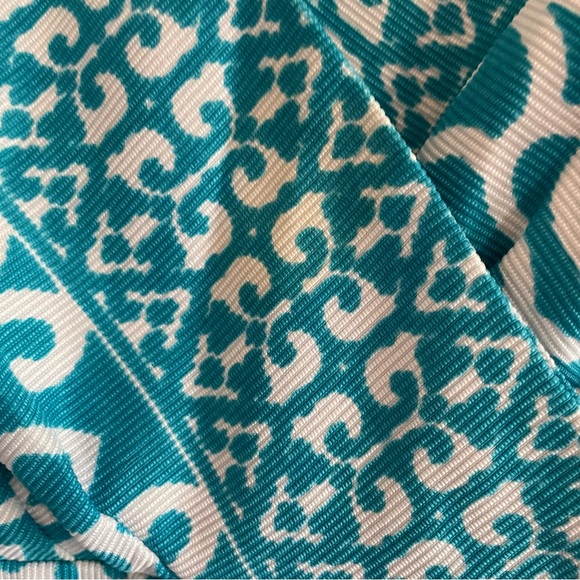 Kim Rogers aqua blue & white 2pc jacket dress 4 petite NWT - Picture 11 of 16